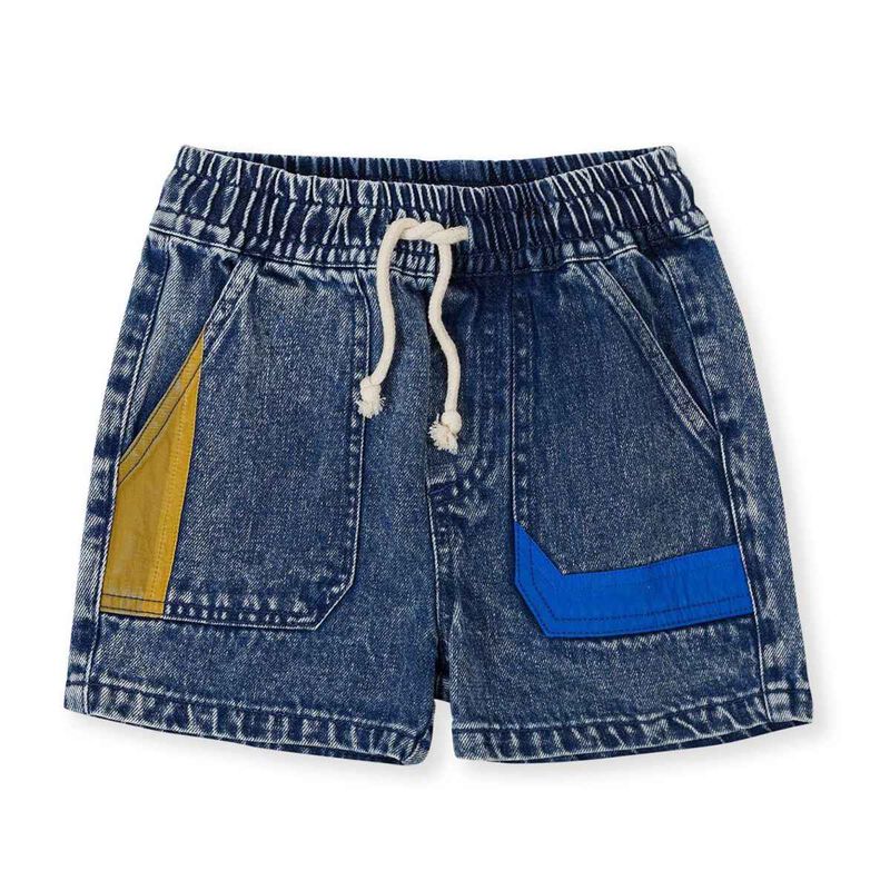 Goldie + Ace Primary Pop Noah Denim Shorts image number 0